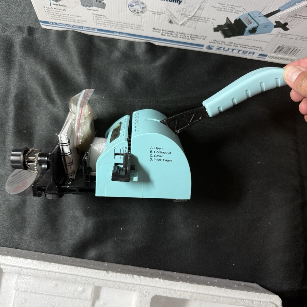 Zutter Bind It All Comb Binder Punch Blue Model 2648