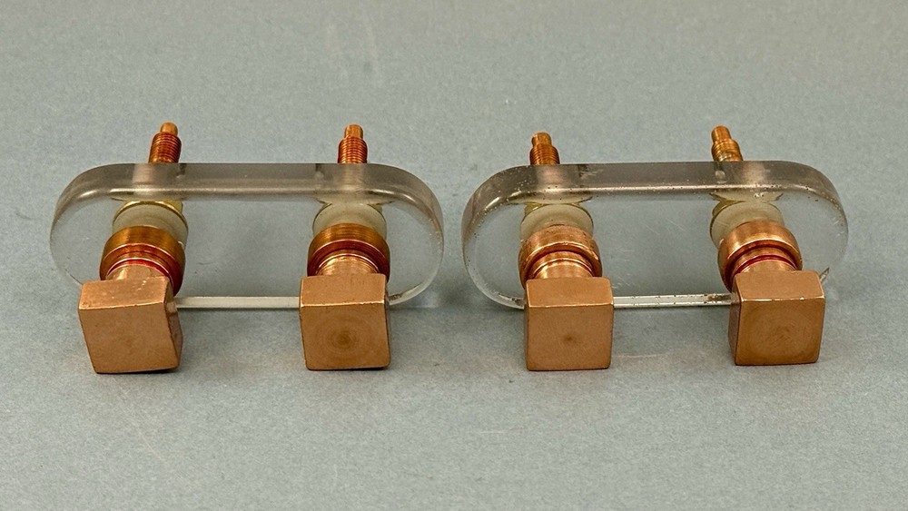 Custom Made Pure Copper Speaker Binding Posts For Spade/Wire Connections 2 Chann