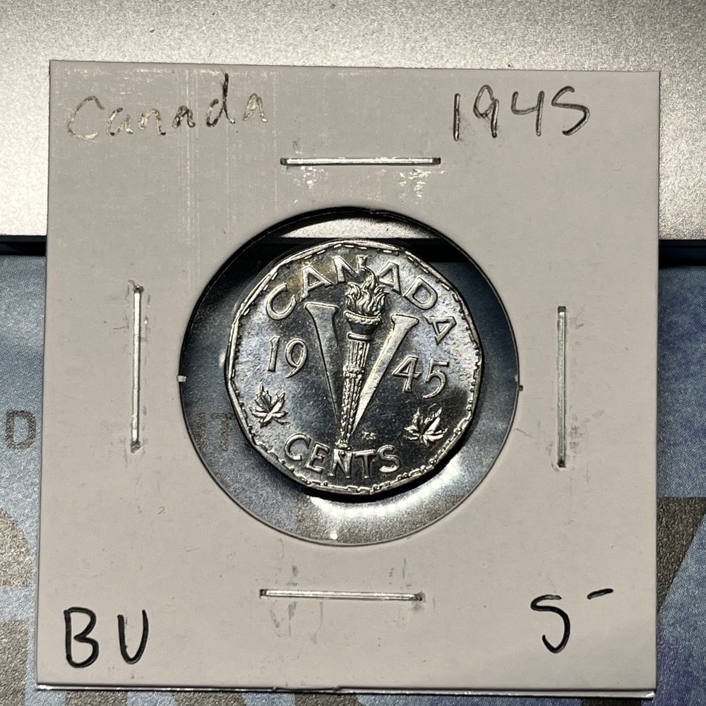 1945 Canada 5 Cent UNC Coin