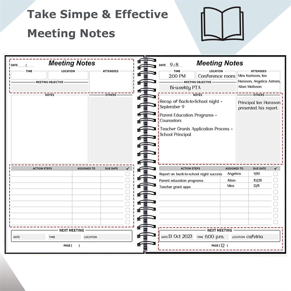 1 Pack B5 Professional Notebook Spiral Metting Notebook 7" X 10" 120 Sheets US