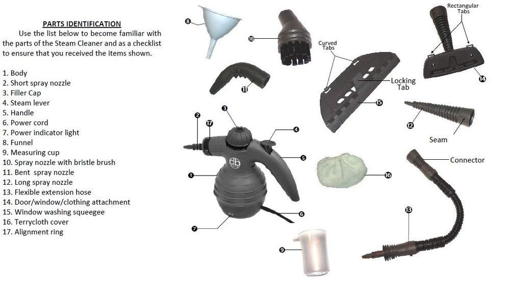 Handheld Multi-Purpose Pressurized Steam Cleaner
