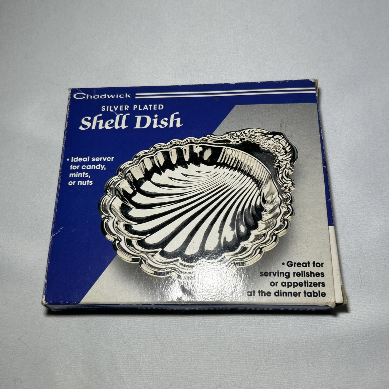 Vintage 1992 Chadwick Silverplate Shell Dish #98601 Silver Plated Serving Dish