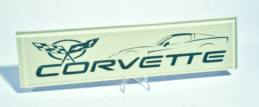 Corvette Custom Etched Glass Tile
