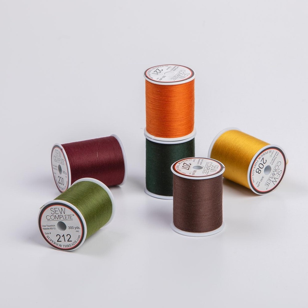 Superior Threads Sew Complete Polyester Quilting Thread 300yd Spool 6-Pack