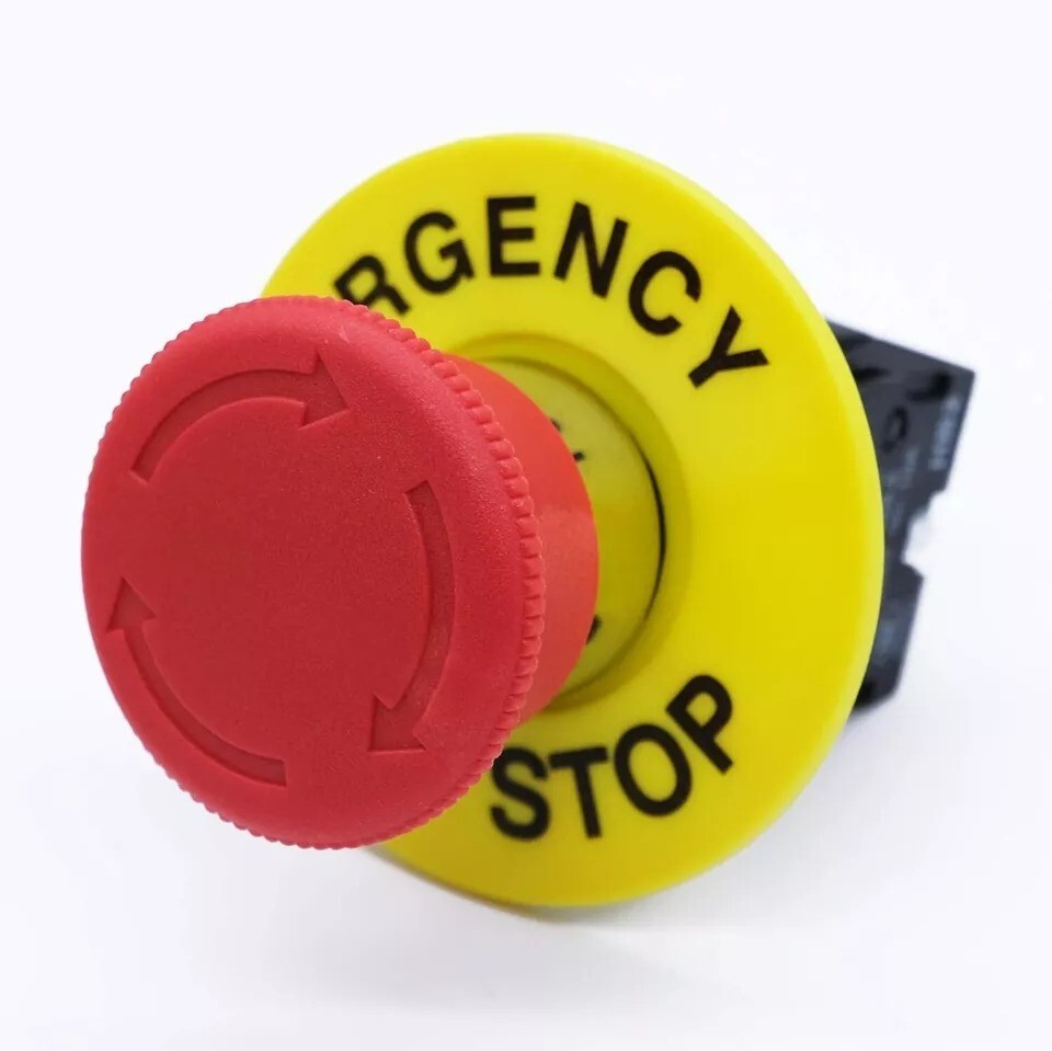 2NC 22Mm Emergency Stop Push Button Switch Red Mushroom Equipment E Stop Shut