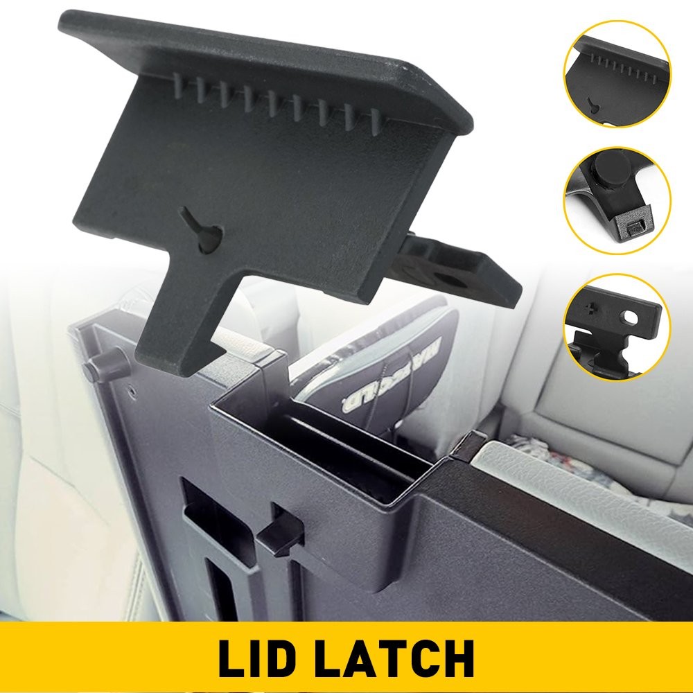 UNBREAKABLE CENTER CONSOLE STORAGE COMPARTMENT LATCH ARMREST LID LOCK CLIP
