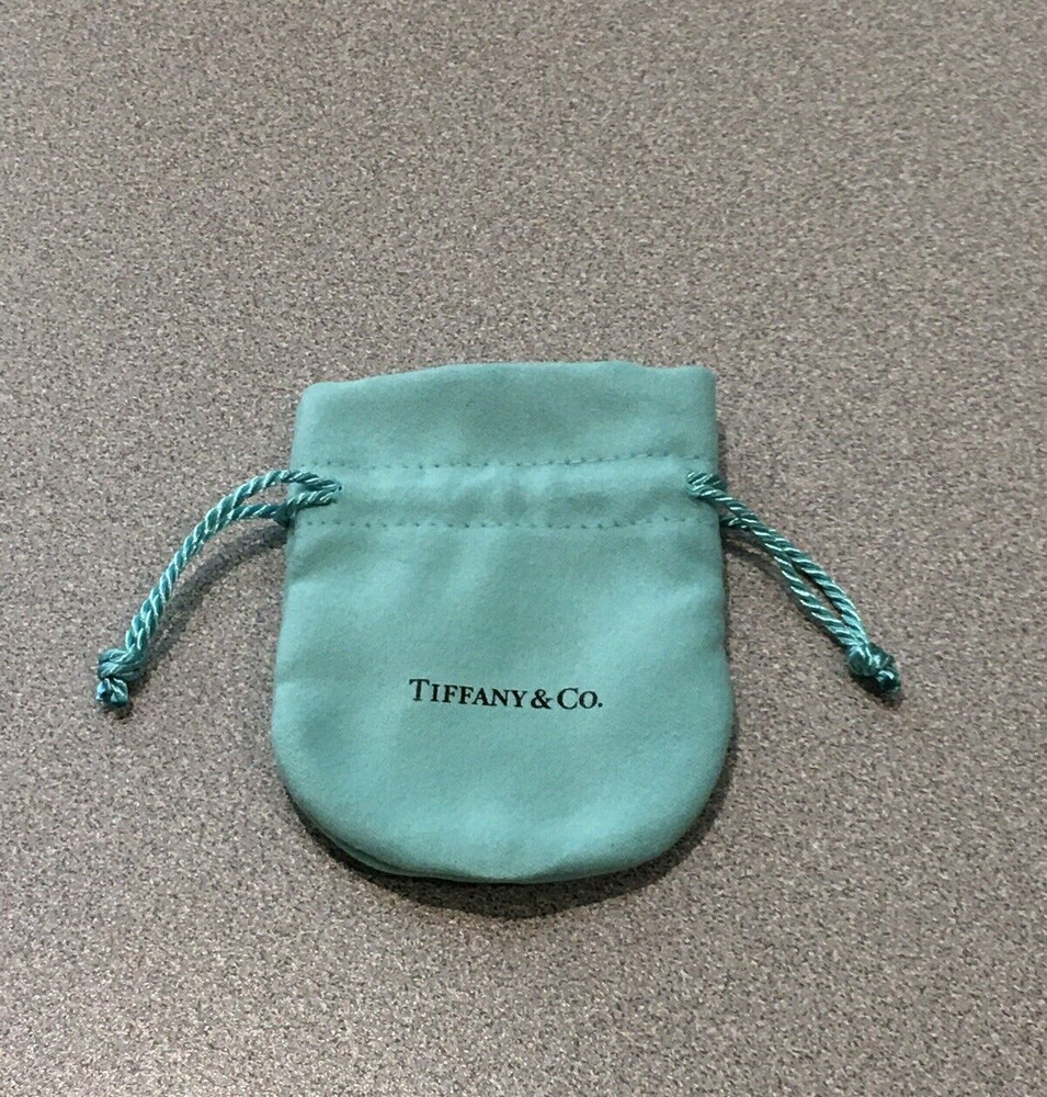 Tiffany & Co Empty Small Blue Drawstring Pouch 3.5" x 2.75"