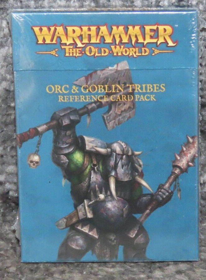 Games Workshop Warhammer The Old World Orcs & Goblins Tribes Reference Card Pack