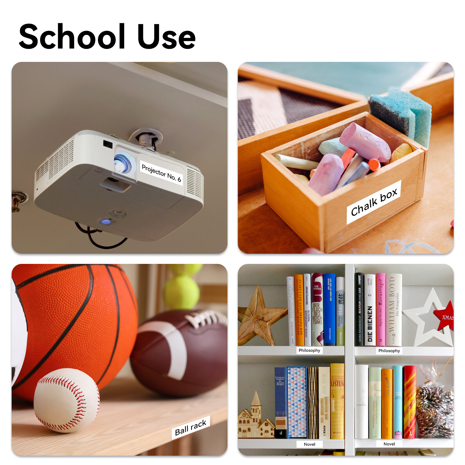 TZ TZe-221 231 241 251 6-36mm Black on White Label Tape Fit For Brother P-Touch