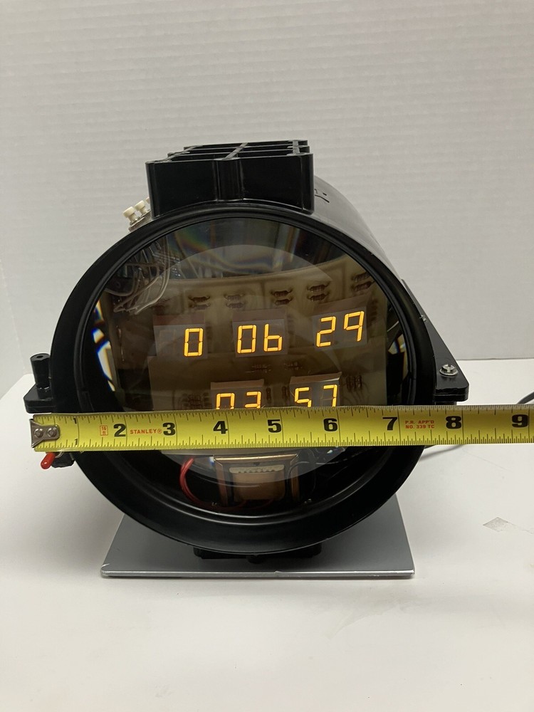 Industrial Timer-Calibrating Clock LED 8” Custom Made Enclosed Circuitry Orange