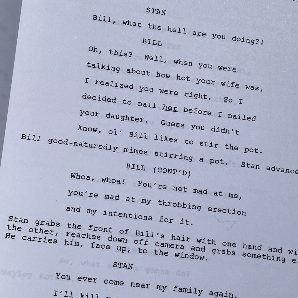 American Dad Original 2007 Production Table Draft Script Pulling Double Booty