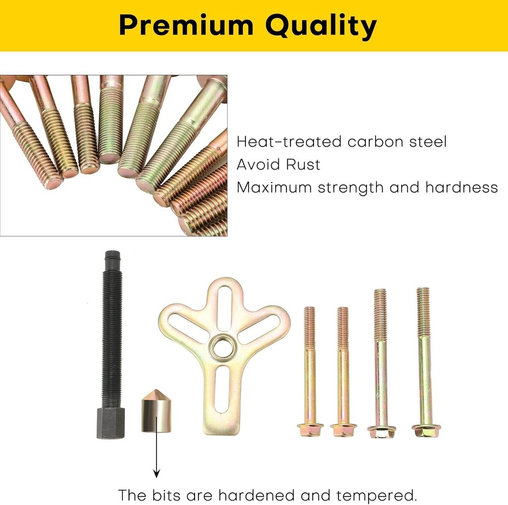 Harmonic Balancer Steering Wheel Puller Kit | 13PCS Flywheel Puller, Cranksha...