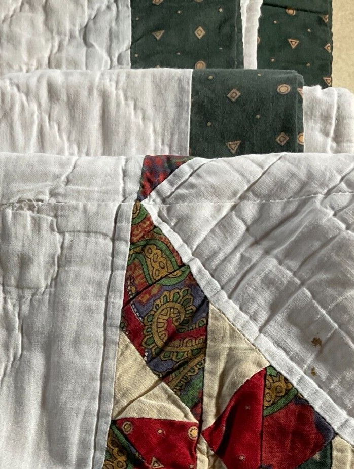 Heirloom Star Pattern Handmade Quilt/Wall Hanging 81" x 64" Multi-Colored