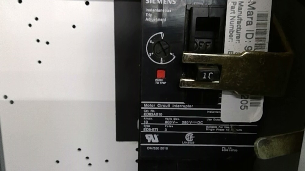 Siemens 18DSD92BF Combination Starter