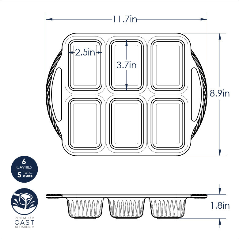Nordic Ware ProCast Mini Loaf Pan