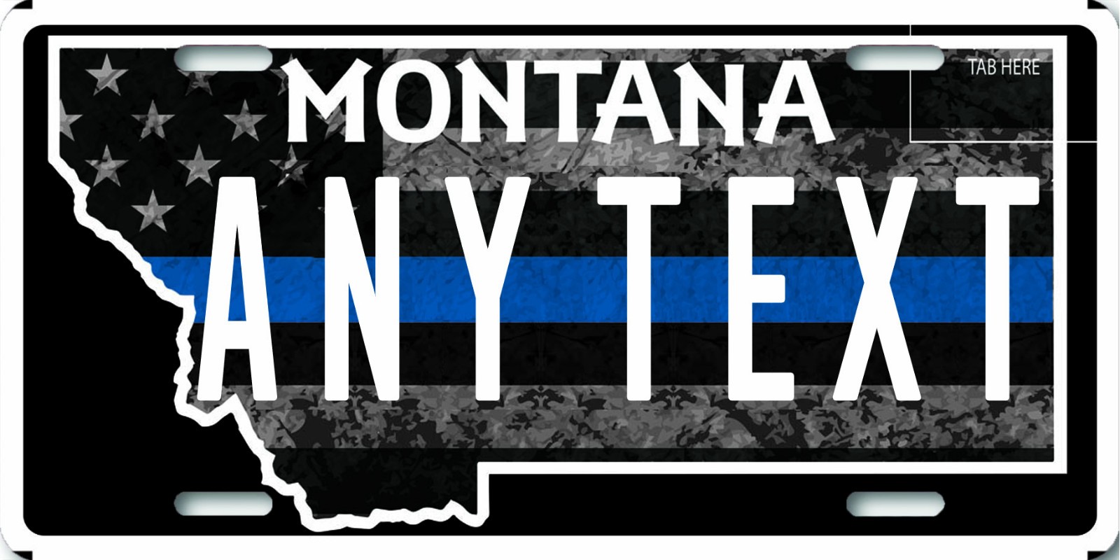 Montana Police Protective Association FLAT License Plate Custom ANY TEXT