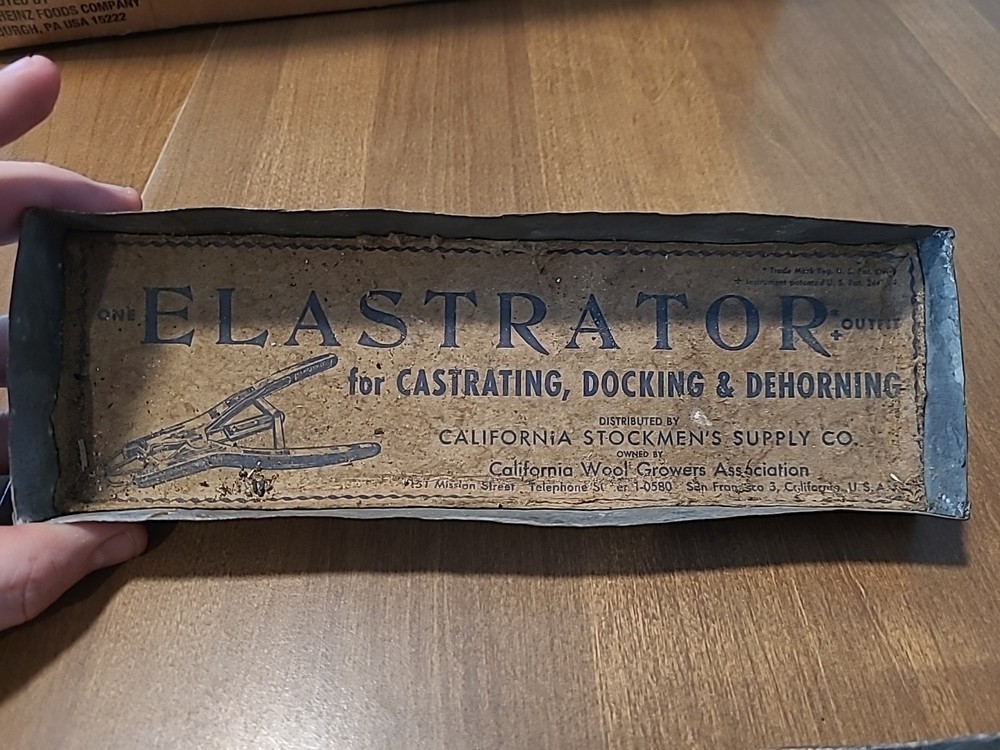 Vintage Elastrator Tool With Original Metal Box
