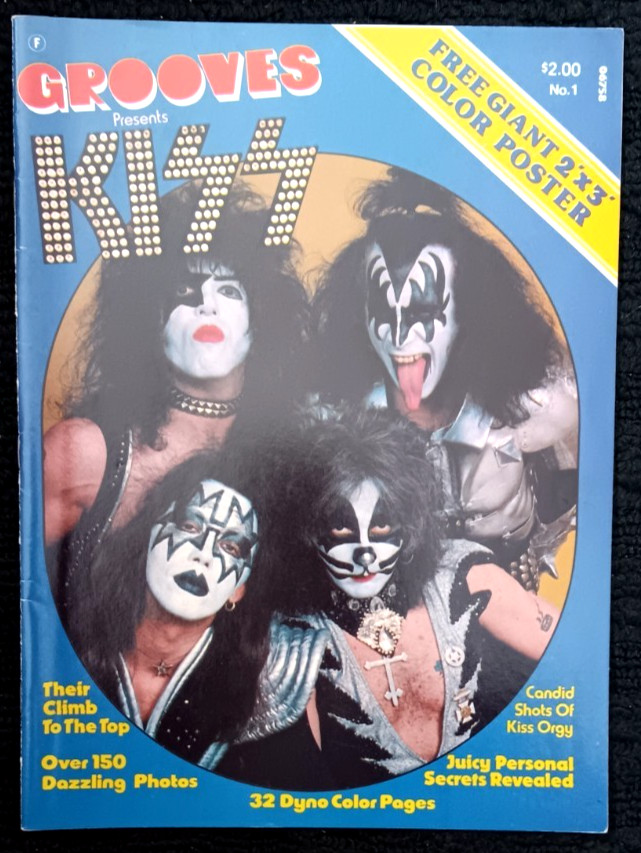 GROOVES Presents KISS Magazine 1978 Volume #1 Simmons, Stanley - NO Poster