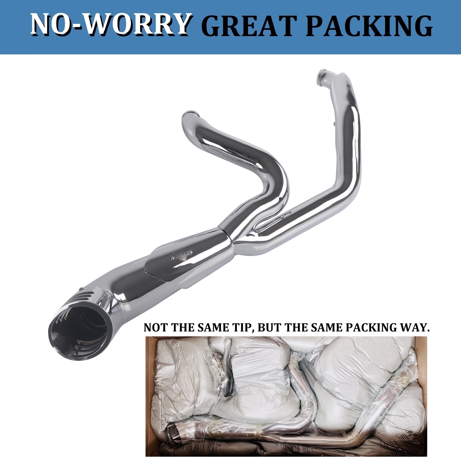 2 Into 1 Exhaust Pipes for Harley 1995-2016 Full Exhaust System Upgrading Chrome