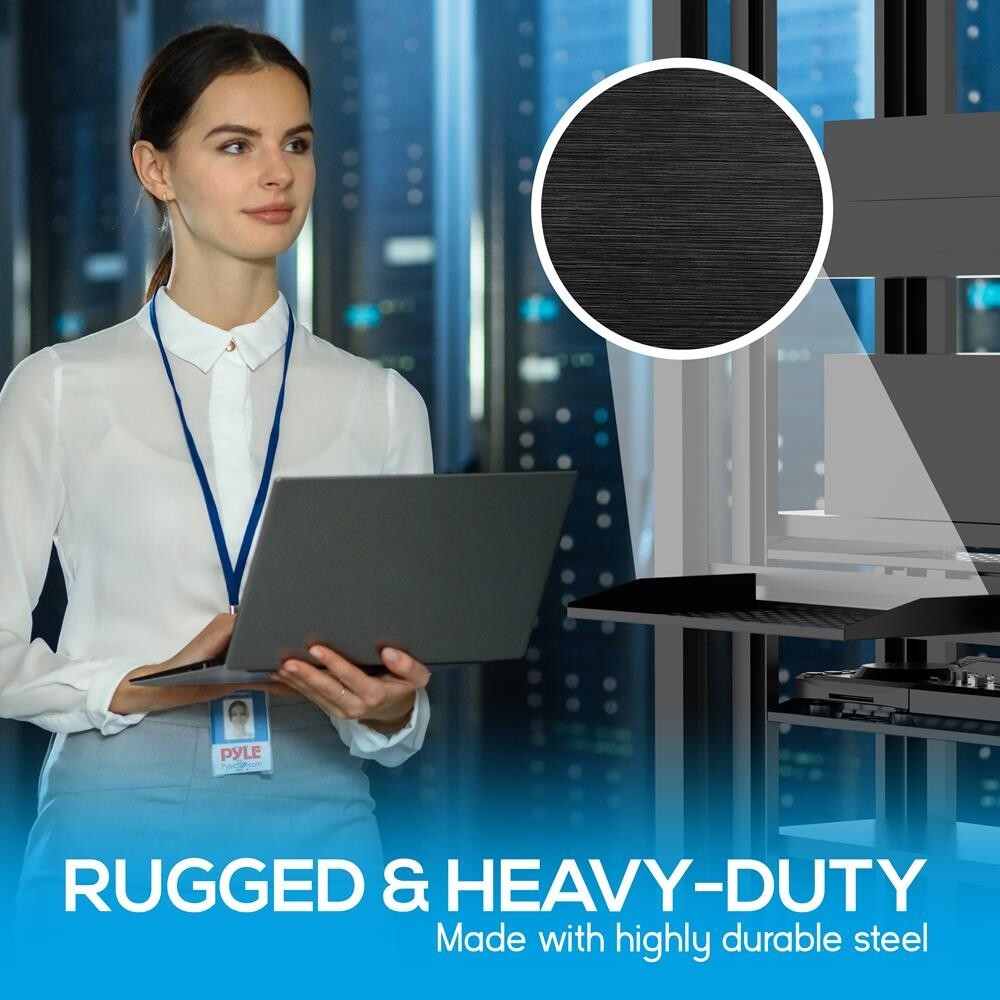 Pyle 1U+2U Server Rack Shelves - Universal Device Server Rack Mounting Tray