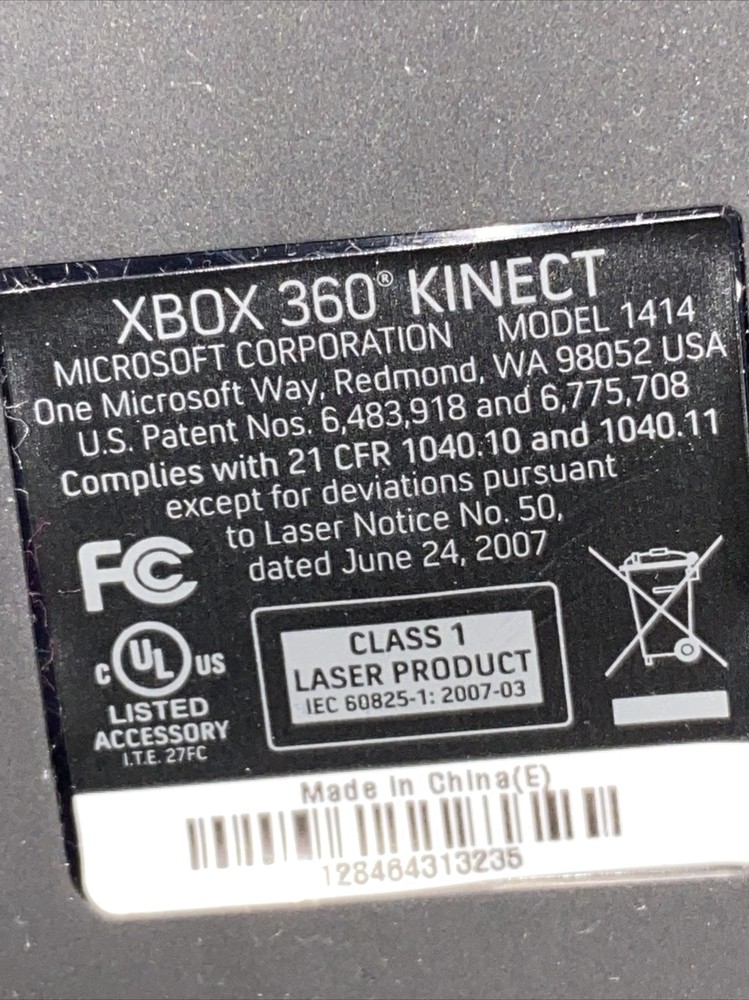 Microsoft Xbox 360 Kinect Motion Sensor Bar Official Genuine OEM Model 1414 & Ac