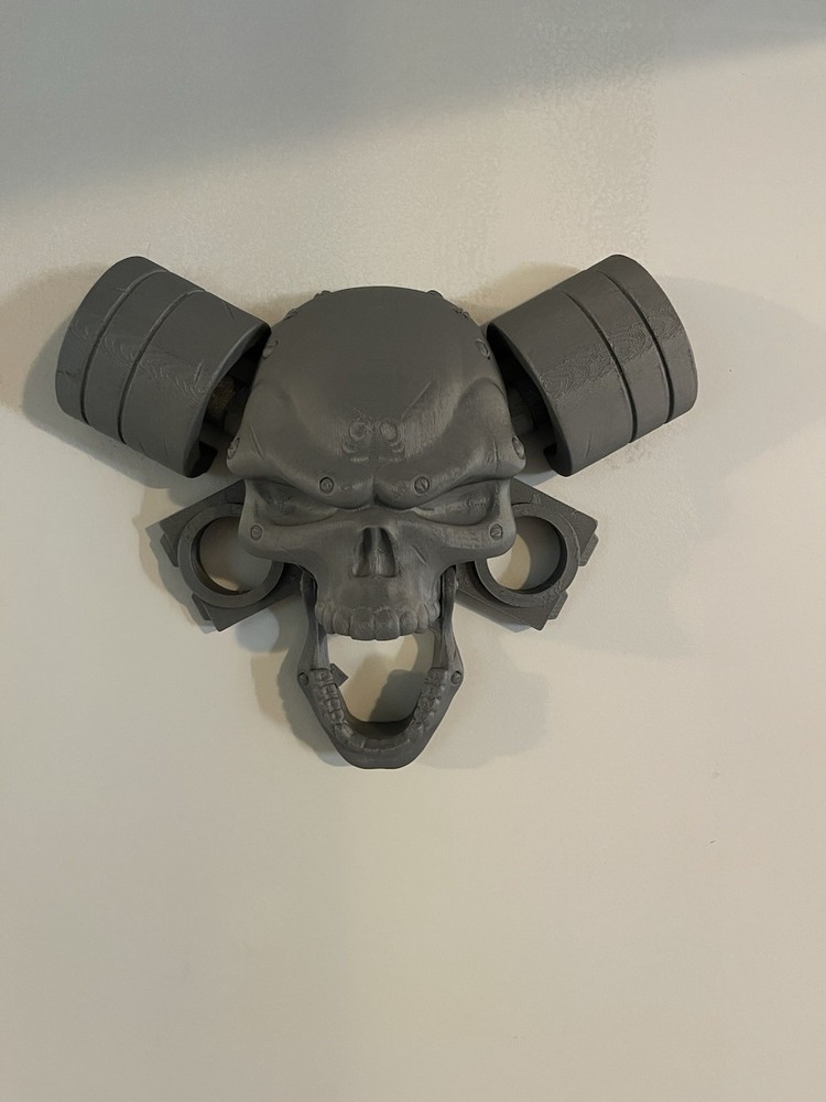3d printed Piston skull decoration and door knocker