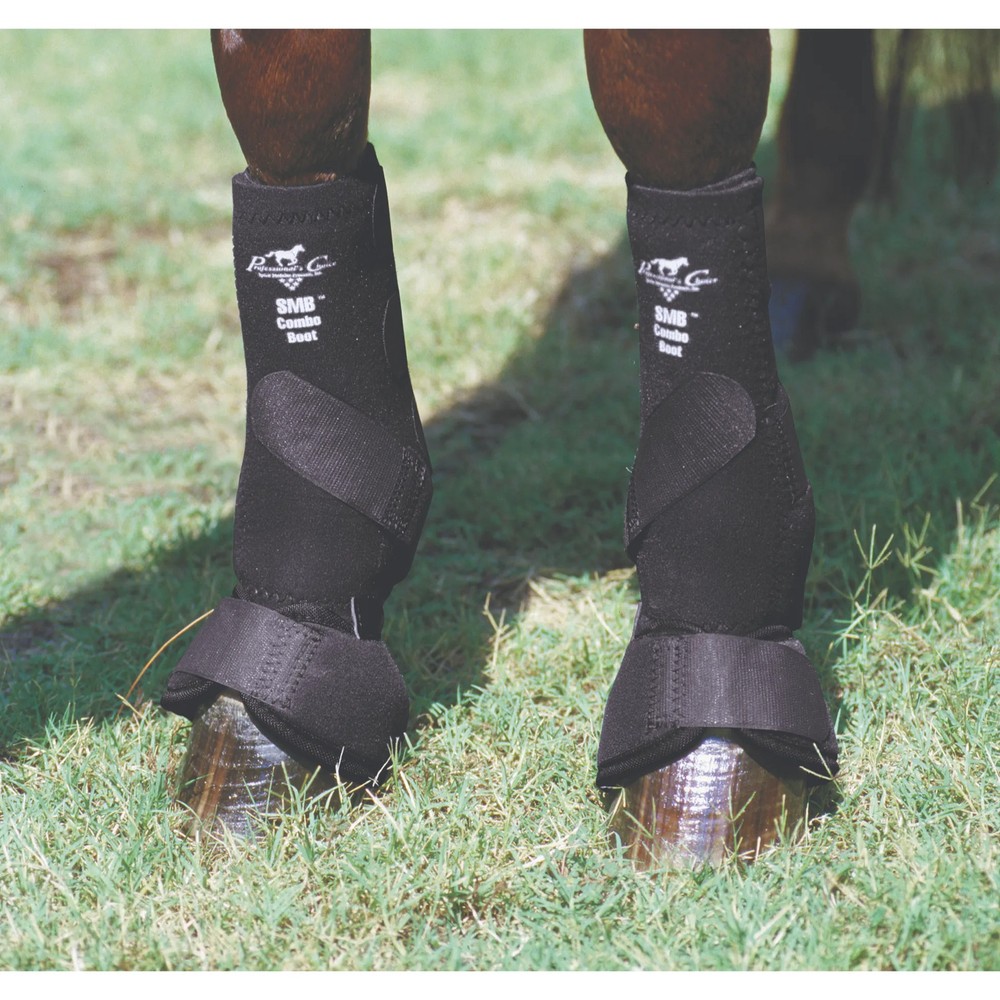 Professional's Choice SMB Combo Front Boots - Medium, Black - 360 Degree Leg