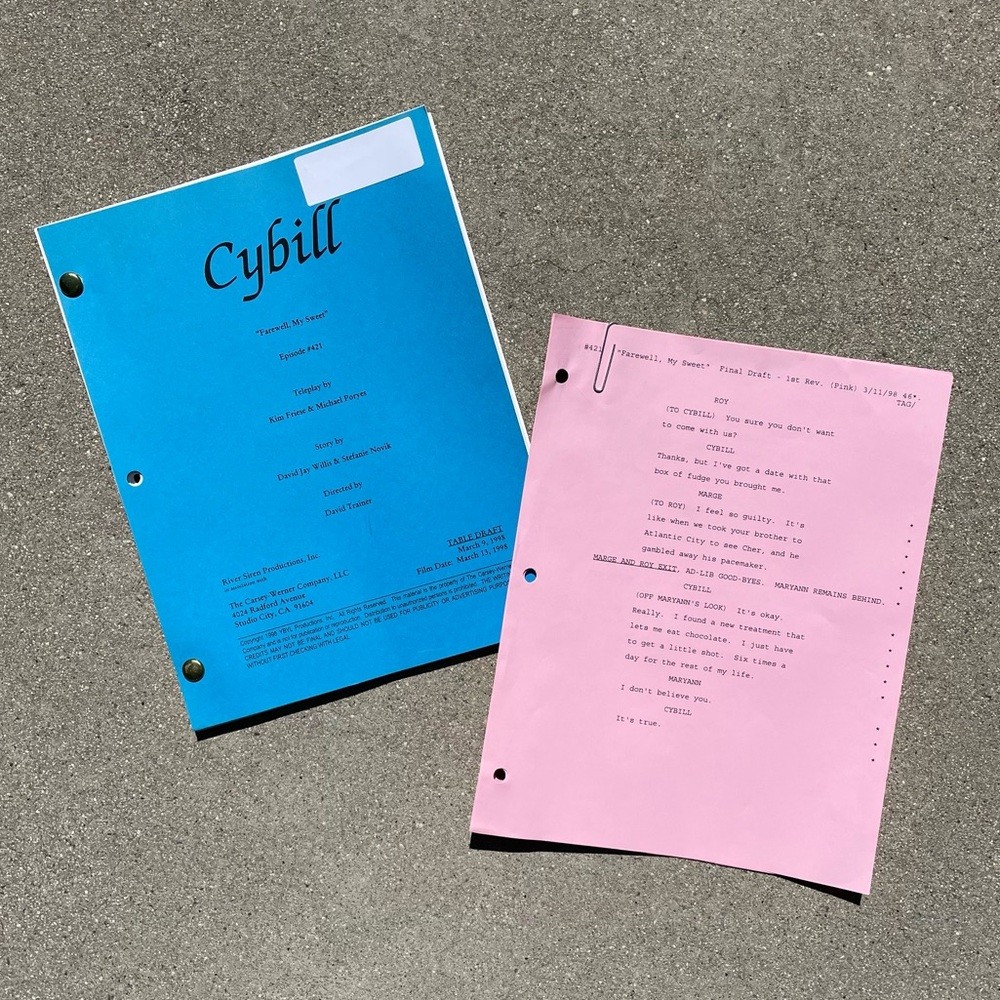 CYBILL 1998 TV Series Production Used Table Draft Script + Final Draft Revisions