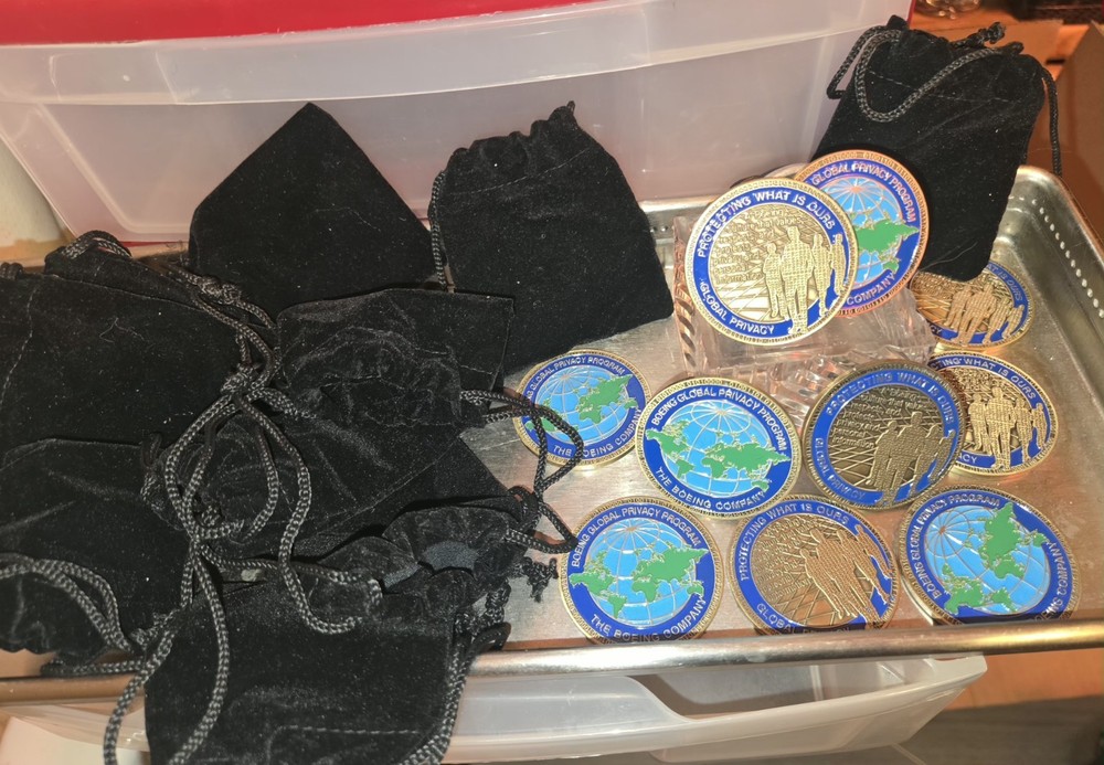 Boeing Global Privacy Program challenge coins