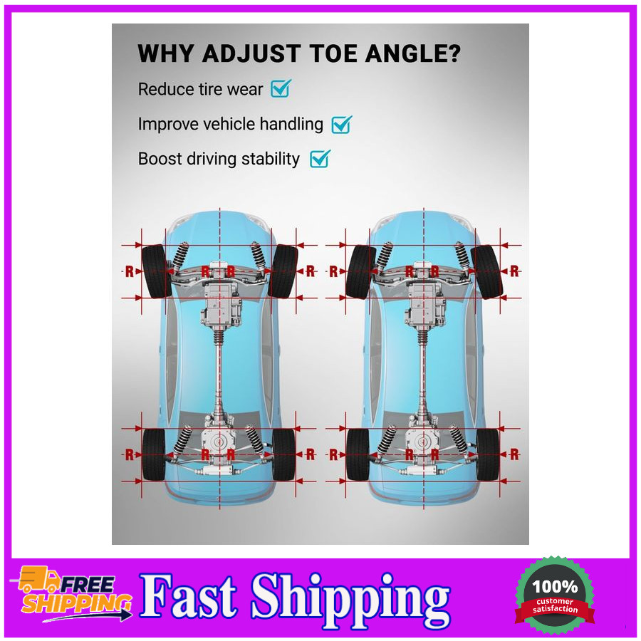 Heavy Duty Wheel Alignment Tool Kit with Tape Measures, Upgraded Stainless Steel