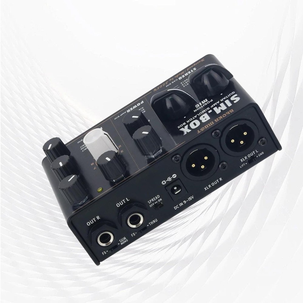 Black SIM BOX Electric Guitar Amp Simulator Box Cabinet Simulator Effect