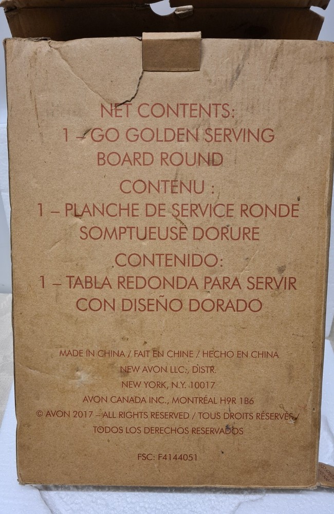 Avon Hello Gorgeous Marble Gold Serving Board