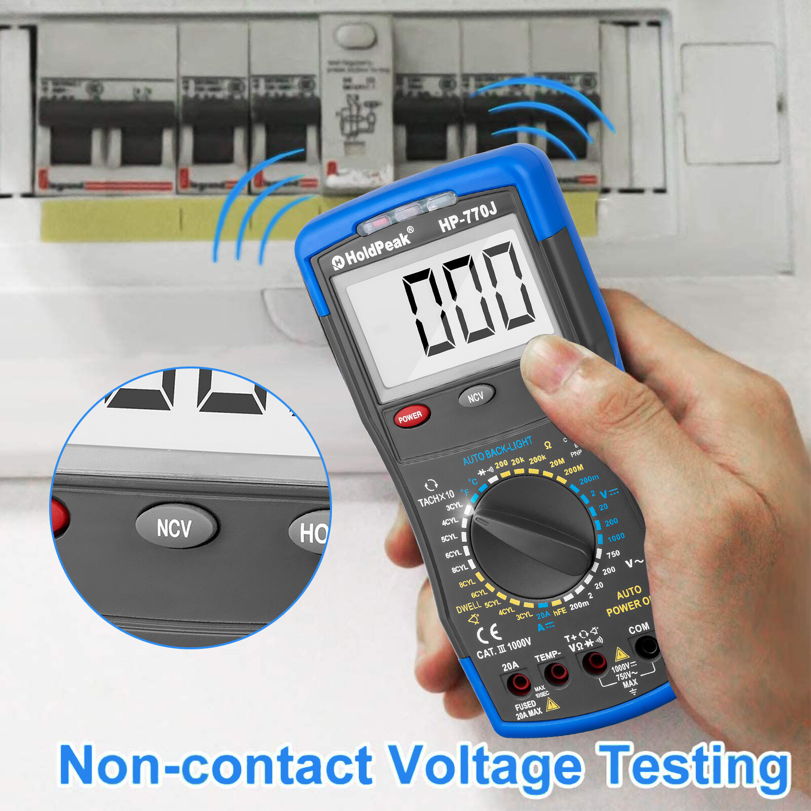 Automotive Multimeter Kit Auto Diagnostic RPM Tachometer Dwell Angle Test Leads