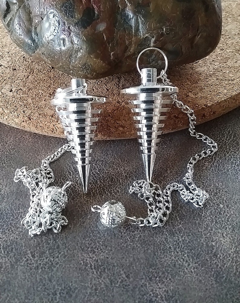 JOE SMITH STYLE DANCING SILVER DOWSING PENDULUM, MOST ACCURATE ANYWHERE