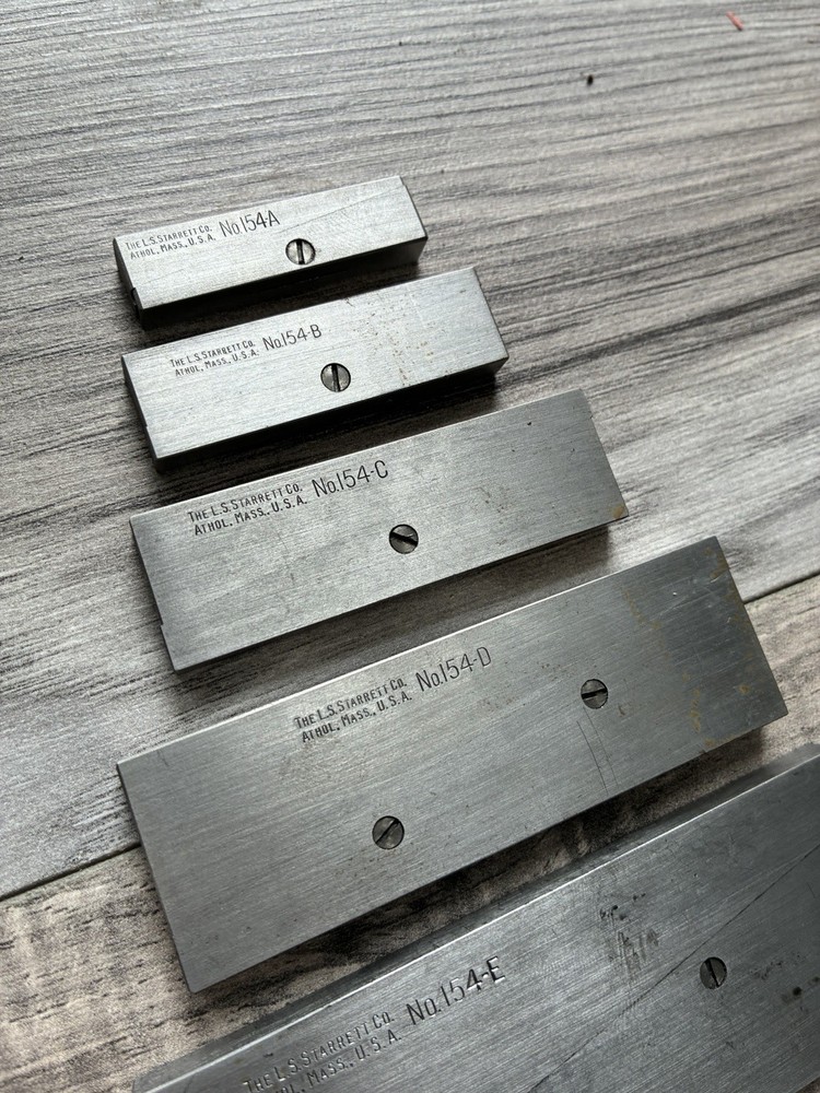 6 PC STARRETT ADJUSTABLE PARALLEL SET NO S154L