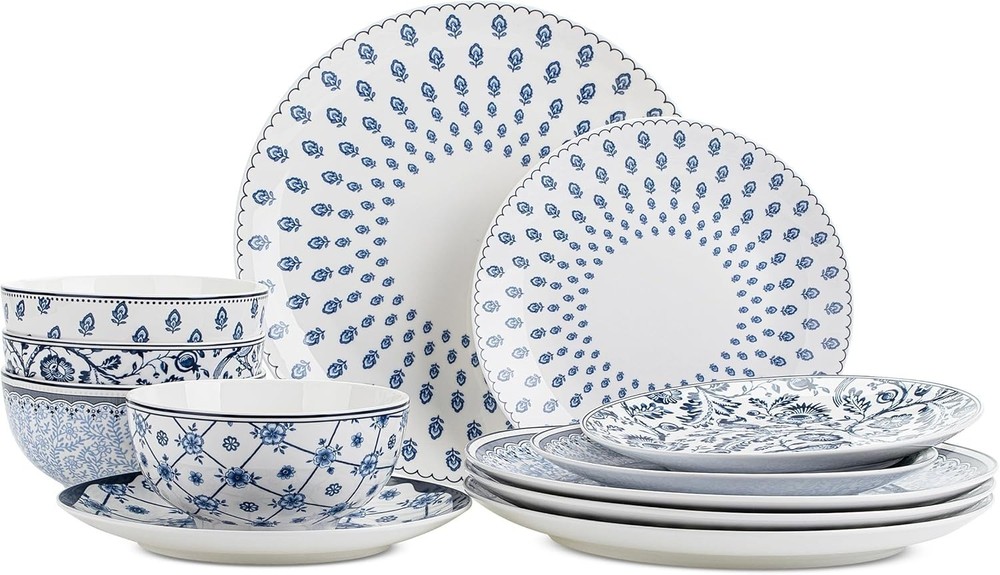 Dinnerware Sets for 4, 12 pcs, Ceramic Dinnerware Sets