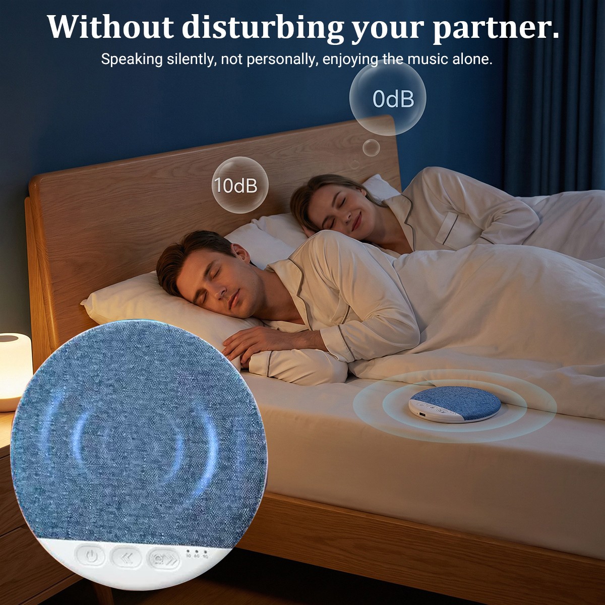 Under Pillow Speaker HiFi Bluetooth White Noise Sleep Aid Timer Bedside Speaker