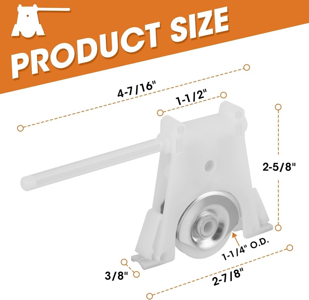 2 Pack Sliding Screen Door Lower Roller Assembly, Compatible with Andersen Pa...