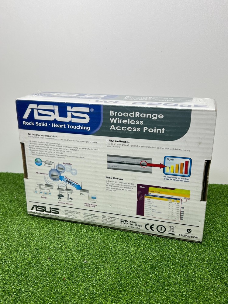 NEW Asus WL-320gE BroadRange Wireless Access Point Bridge Repeater Gateway