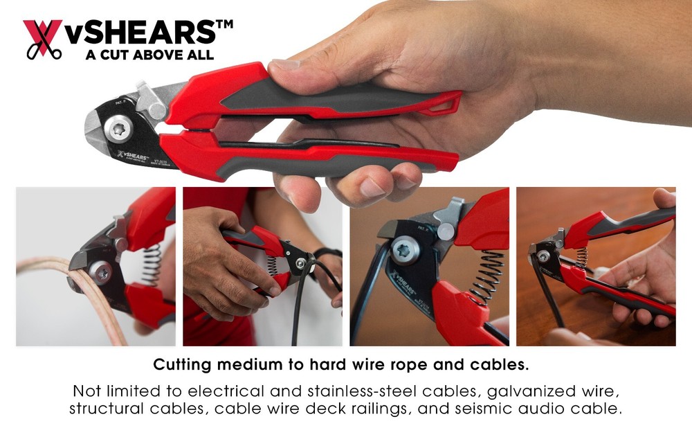 VT-3835 - vSHEARS - 7" Cable Cutter, Wire Rope Cutter by Vampire Tools