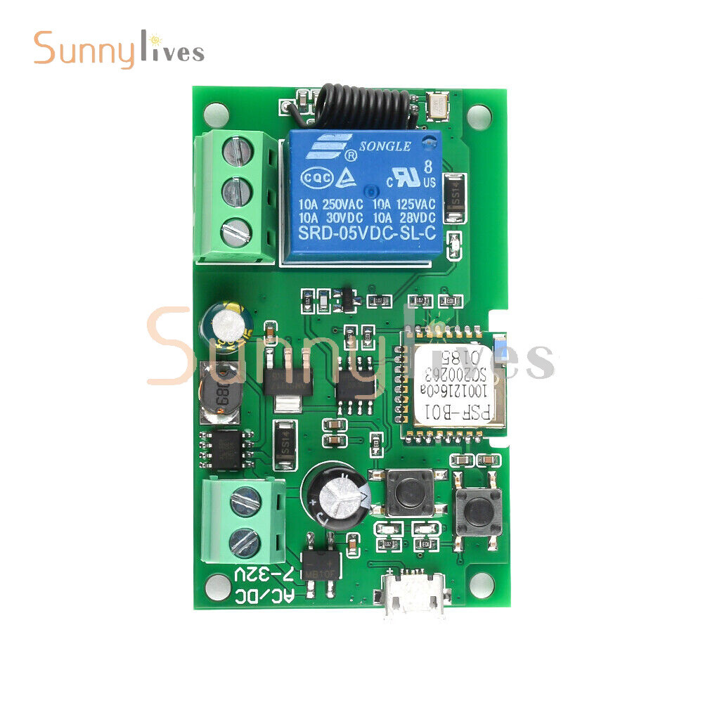 WiFi Wireless Smart Switch Home Relay Module Self-locking 5V-12V