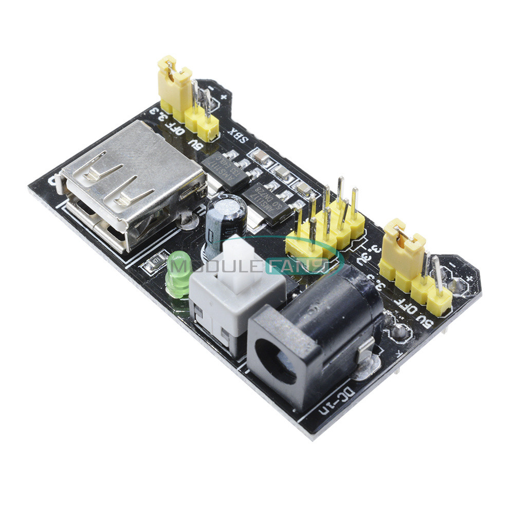 5PCS MB102 Breadboard Power Supply Module For Solderless Bread 3.3V/5V