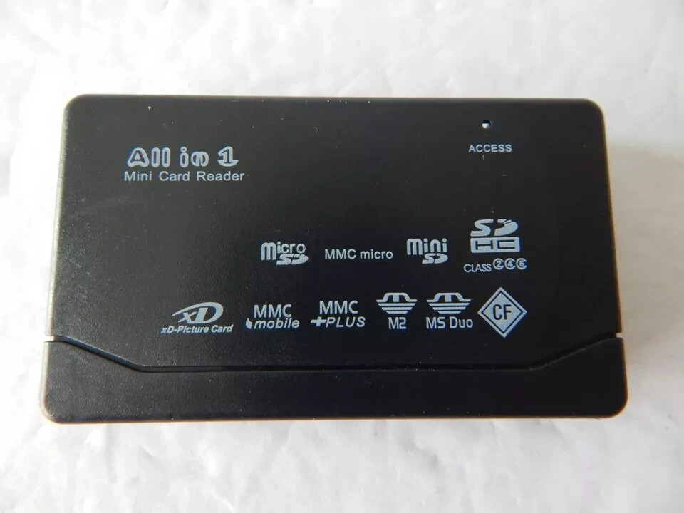 Universal All in 1 Pocket Size USB 2.0 Memory Card Reader Black New