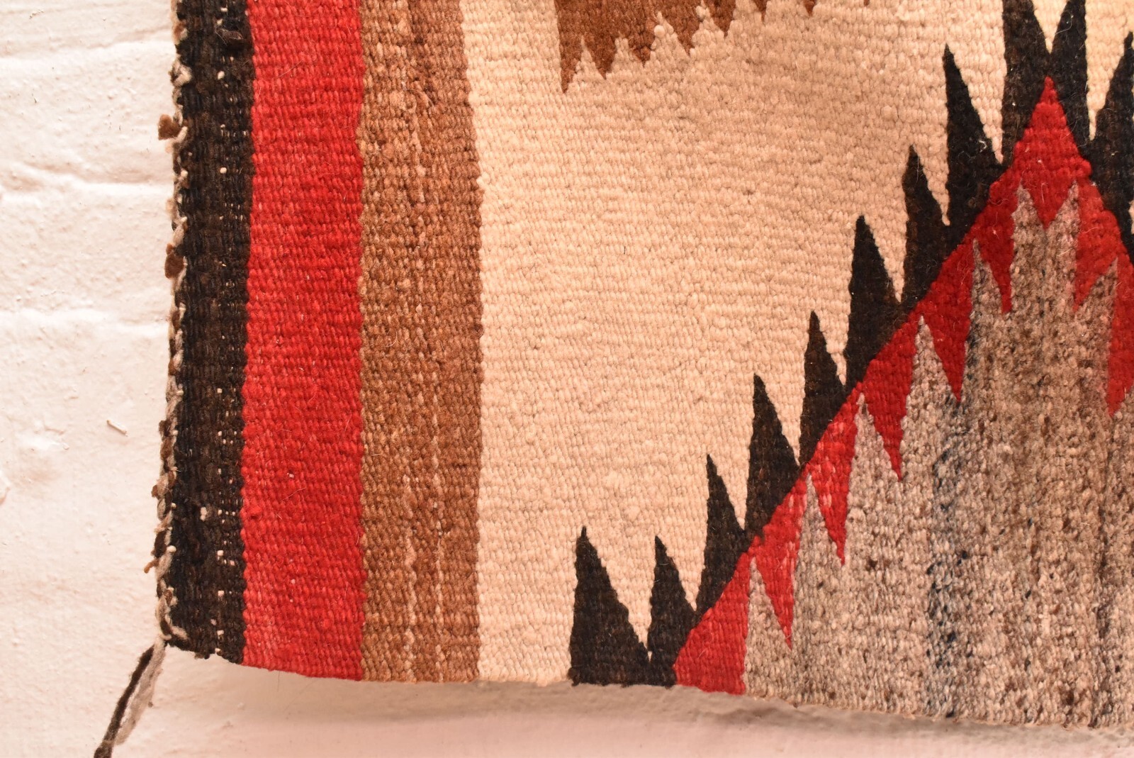 Antique Navajo Large Rug Native American Indian Weaving 62x31 Textile Vintage