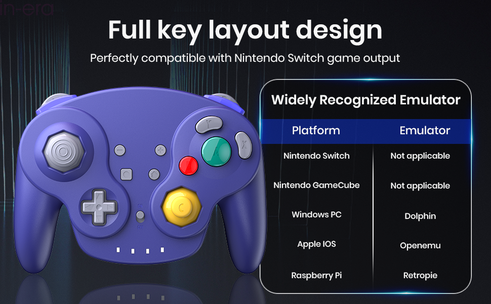 Wireless Gamecube NSO Controller for Nintendo Switch/Lite/PC/OS/Steam Wii NGC