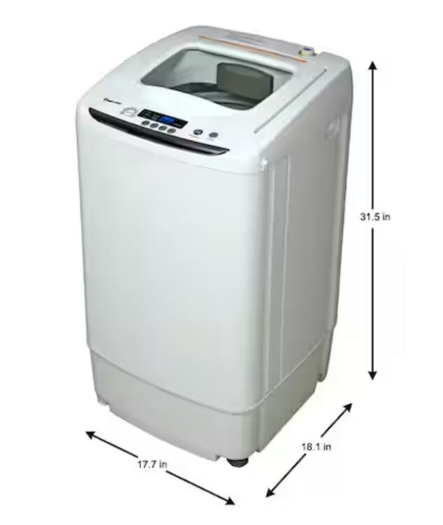 Magic Chef 0.9 cu, ft, Portable TopLoad Washer Machine. 5 fully automatic cycles