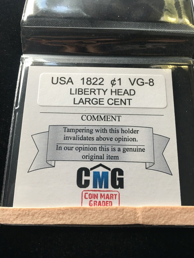 1822 USA, Liberty Head, Large One Cent.