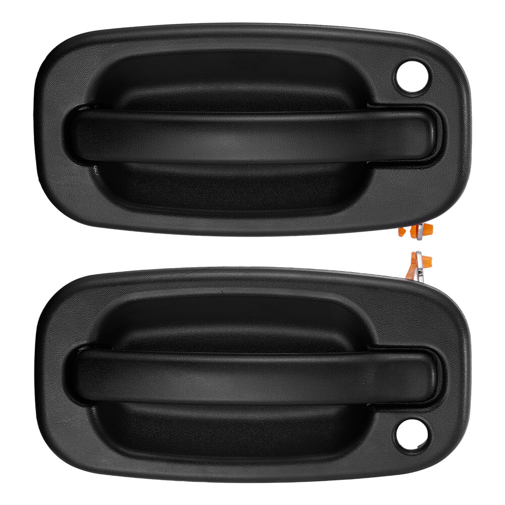 Door Handle Set For Chevy Silverado 1500 1999-2006 Texture Black Front Outer 2PC