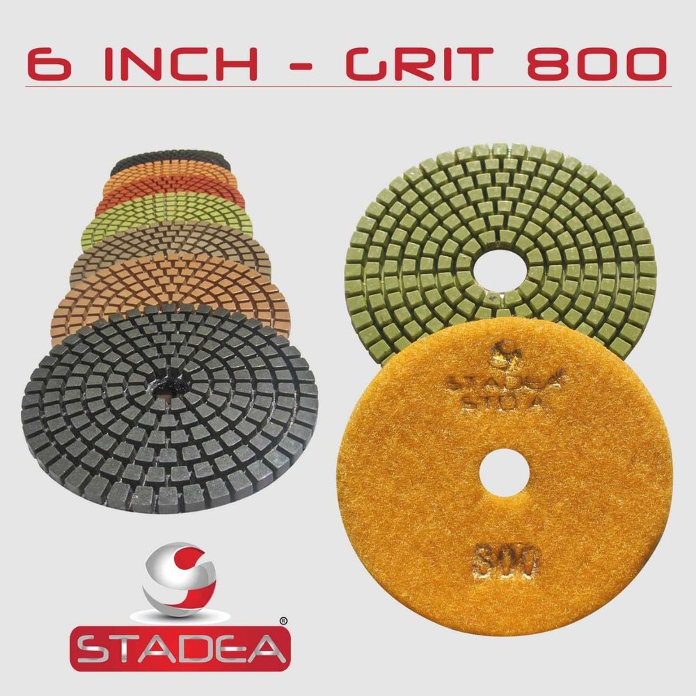 6" PREMIUM DIAMOND POLISHING PADS :Pick Grit & Quantity