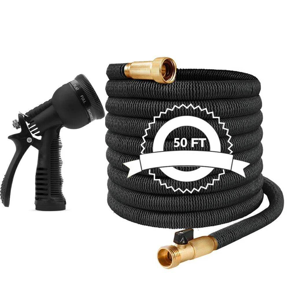 5X Stronger Deluxe Heavy Duty Expandable Flexible Garden Water Hose (50ft,100ft)